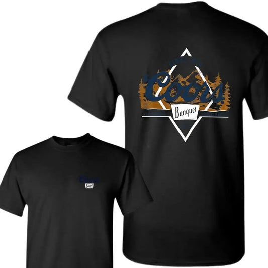 Coors Golden Party 2-sided T-shirt, Unisex T-shirt, shirt for every family, both men and women Tshirt Menswear Top Comfort Fabric