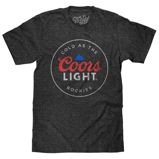 Coors Light Cold as the Rockies Beer T-Shirt - Charcoal Gray