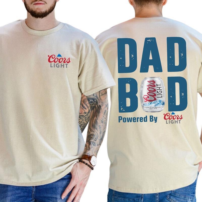 Coors Lite Dad Bod Powered By Coors Light Shirt, Beer Drink T-Shirt, Father Day Shirt, Drinking Tees For Men, Funny Drink Top for Daddy