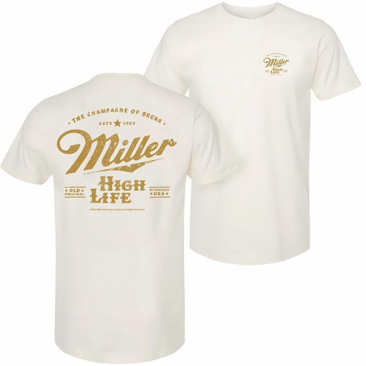 Coors Miller High Life Champagne Of Beers T-shirt - 2 Side - Every Size, Every Body - Vibrant Patterns - Trendy Styles Available - For Him And Her - Pick Your Color