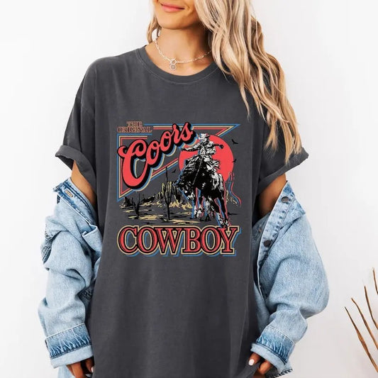 Coors Original Cowboy Heather Colors T-Shirt, Heather Colors Western Tee, Rodeo T-Shirt, Original Coors Shirt Gift vintage T-shirt, sweater and Hoodie cotton shirt