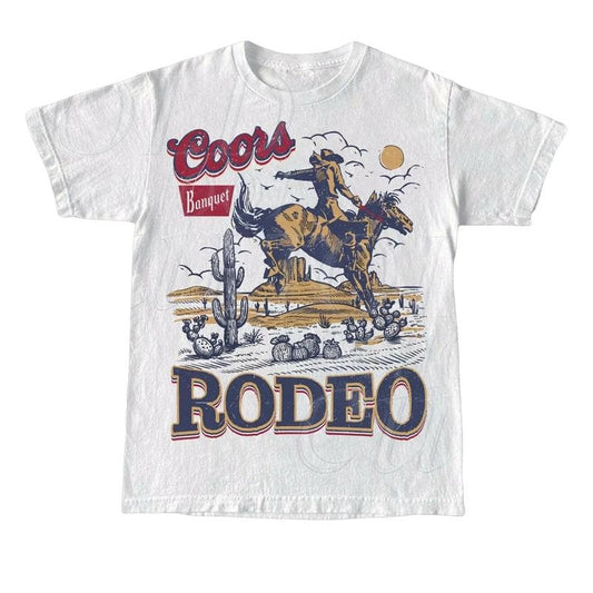 Coors Rodeo 90s Cowboy T-Shirt, Vintage 2000s Graphic Western Shirt, Retro Coors Tee, Fashion Cotton, Full Colors, Full Sizes, For Men, For Women