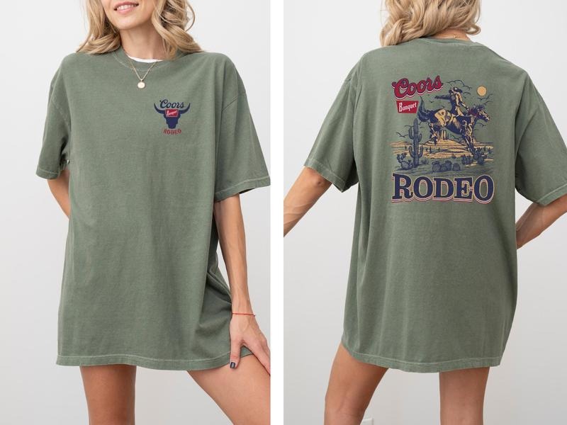 Coors Rodeo Cowboy Shirt, Retro 90s Western Shirt, Retro Coors Tee, Christmas Shirt, Christmas Gift, Cowboy Shirt