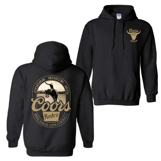 Coors Rodeo Hoodie Sweatshirt T-shirt, Vintage Rodeo Design With Bull Rider, Unisex Hoodie For Men And Women, Trendy Shirt