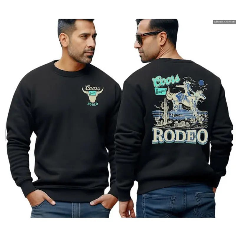 Coors Rodeo Sweatshirt, Western 90s Cowboy Hoodie, Retro Rodeo Outfit, Wildwest Cowboy Clothing, Graphic Western Hoodie, Cowboy Outfit Gifts , Global Trending Outfits