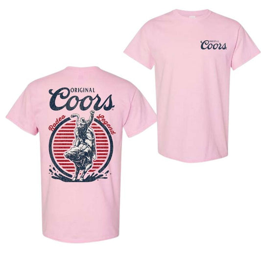 Coors Rodeo Vintage Graphic T-Shirt, Retro Cowboy Shirt, Oversized Coors T-Shirt, Vintage Washed Shirt, For Men, Full Color, Full Size Classic Cotton