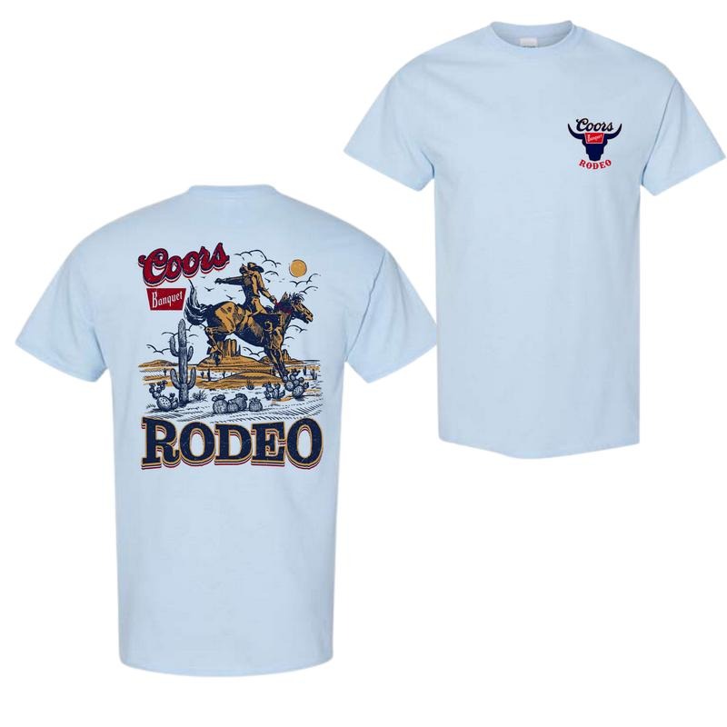 Coors Rodeo Vintage Graphic T-Shirt, Retro Cowboy Shirt, Vintage Washed Shirt Classic Cotton