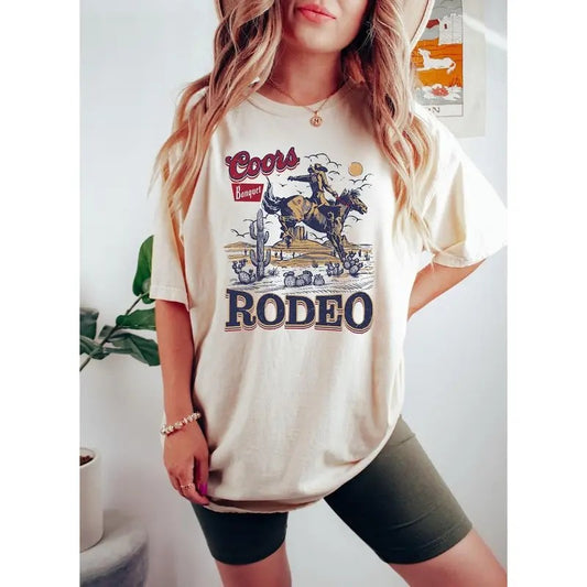 Coors Rodeo Western Cowboy T-Shirt, Vintage 2000s Graphic Western Shirt, Retro Coors Tee, Wild West Gift, Cowboy Shirt, Cowboy Gift vintage T-shirt, sweater and Hoodie cotton shirt