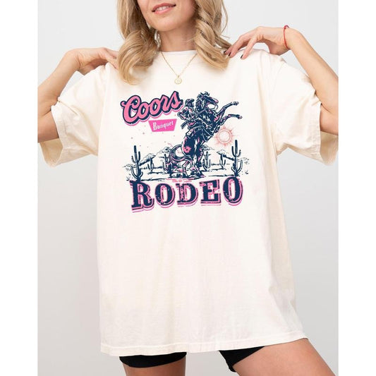 Coors Rodeo, Banquet, Beer, Trendy, Cowboy, Western, Country Shirt, Women's Crew Neck, Crewneck