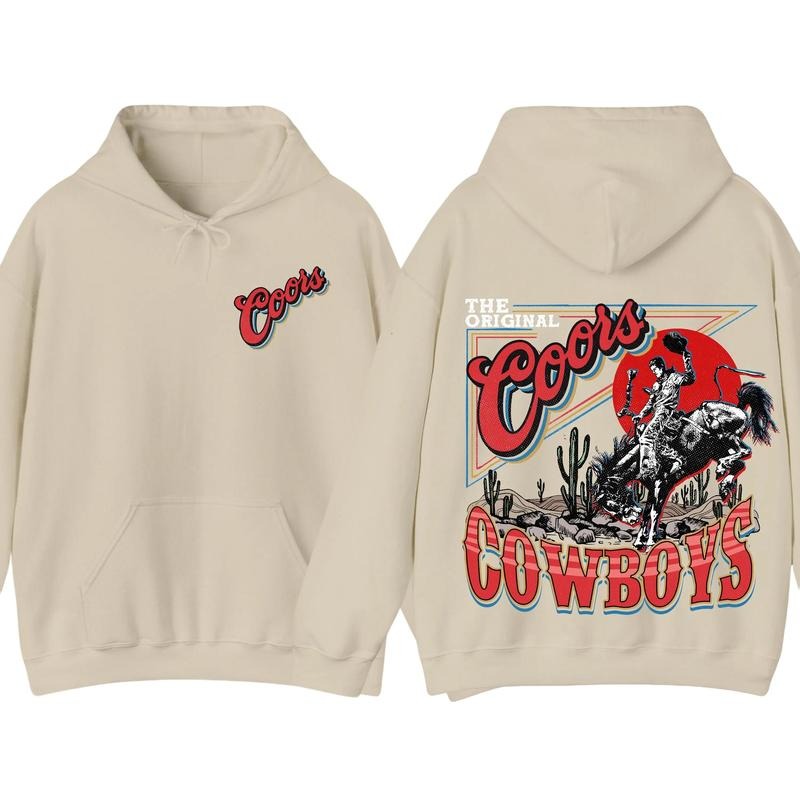 Coors Western Cowboy T-Shirt Sweatshirt Hoodie, Trendy Shirt