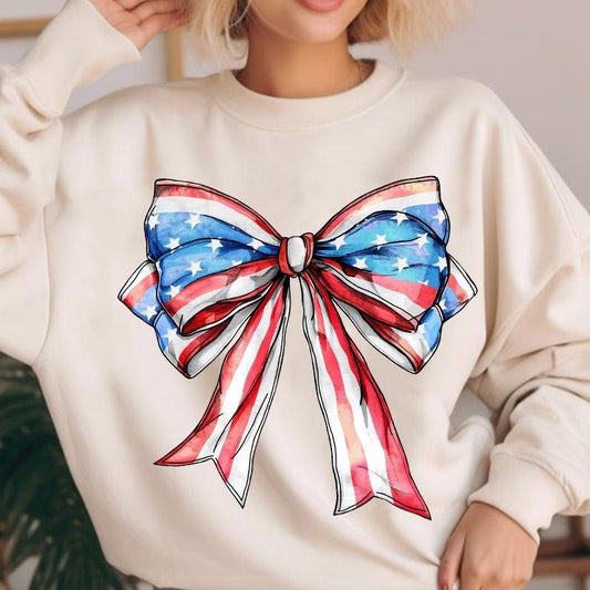 Coquette American Girly Shirt, Coquette Bow Shirt, 4th of July Shirt, America Shirt, Freedom, American Flag Shirt, American girl Shirt