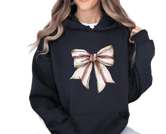 Coquette Baseball Sweatshirt, Baseball Mom Shirt, Game Day Shirt, Fall Baseball Season Tee, Baseball Bow Shirt, Unisex Crewneck Pullover Tee, Casual Clothing