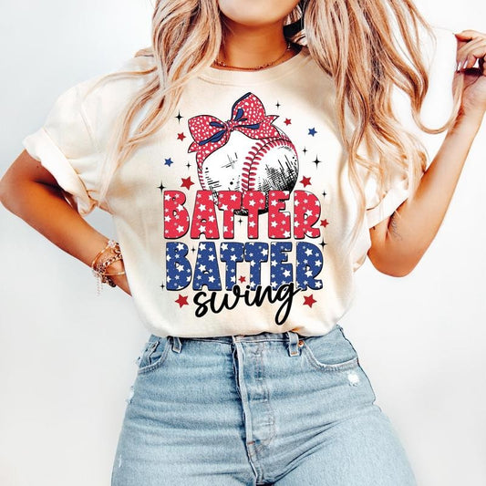 Coquette Baseball T-Shirt, Batter Batter Swing, Game Day T-Shirt, Girly Baseball Bow T-Shirt, Retro Baseball Mama T-Shirt, Baseball Mom T-Shirt, Baseball Season
