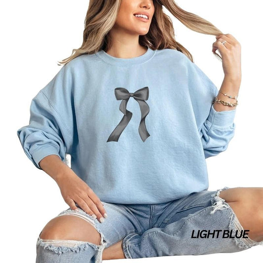 Coquette Black Bow Sweatshirt, Black Bow Shirt, Coquette Clothing, Girlcore Clothing, 90s Aesthetic, Coquette Aesthetic, Unisex Sweatshirt, Long Sleeve Crewneck Shirt, Gifts For Birthday Mothers Day Fit Womenswear