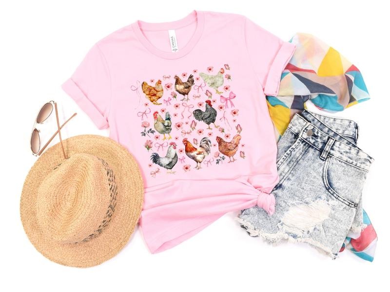 Coquette Chicken & Bow T-Shirt
