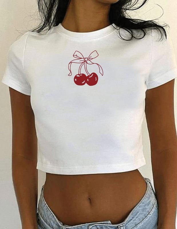 Coquette Decorator Girlyshirt Crop Tops Forwomen Bows Forgirls Womenes Tees Cu Tee Croptee Artful Y2k Simpletee Loosefit Croptop
