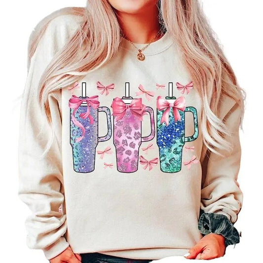 Coquette Obsessive Cup Disorder Sweatshirt, Coquette Ocd Cup Sweatshirt, Coquette Bow, Retro Ocd Coquette, Unisex Sweatshirt, Long Sleeve Crewneck, Unique Gifts For Women Sweater, Gifts For Birthday