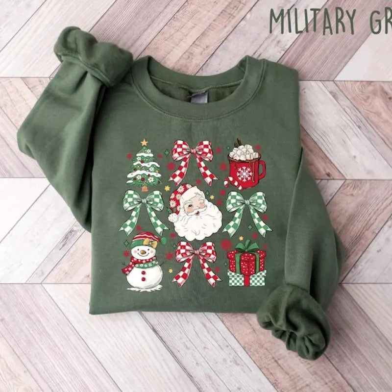 Coquette Pink Christmas Shirt, Pink Bow Christmas , Trendy Santa Shirt, Christmas Shirt, Christmas Shirt, Santa Coquette Shirt