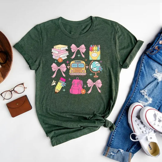Coquette School Shirt,Back To School Shirts,Teacher Coquette Pink Bow T-Shirt,Cute Teacher Gift,First Day of School Tee,Teacher Appreciation  T-shirt, sweater and Hoodie