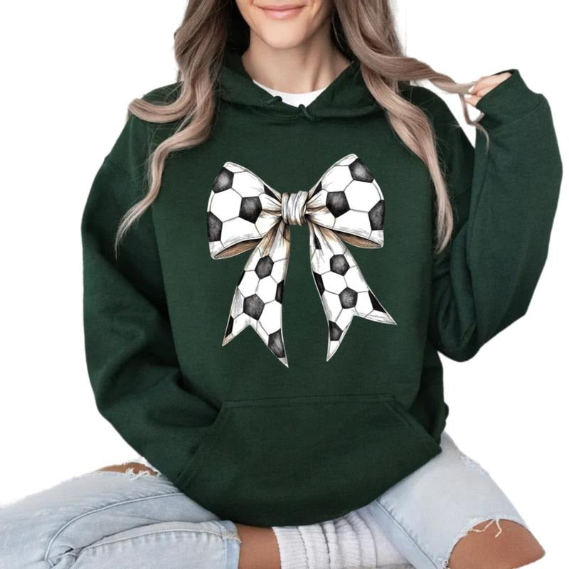 Coquette Soccer Shirt, Soccer Bow Sweatshirt, Soccer Mom Shirt, Game Day Shirt, Aesthetic Game Day Shirts, Sports Mom, Unisex Crewneck Pullover Tee, Crewneck Top