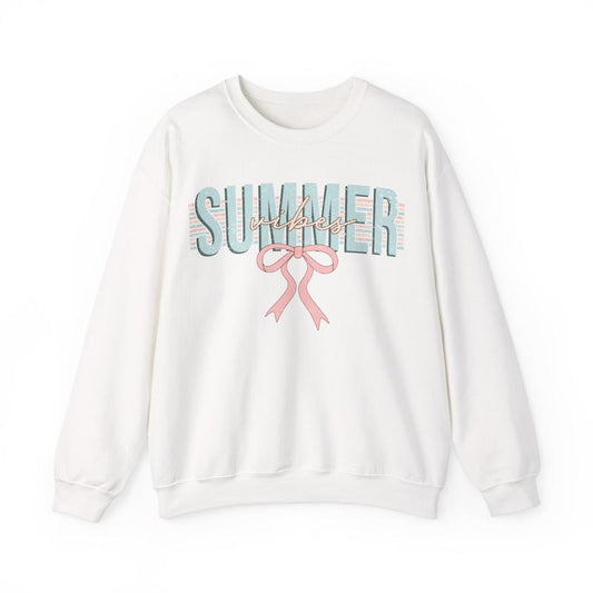 Coquette Summer Vibes Sweatshirt, Cute Summer Sweater, Girly Beach Crewneck