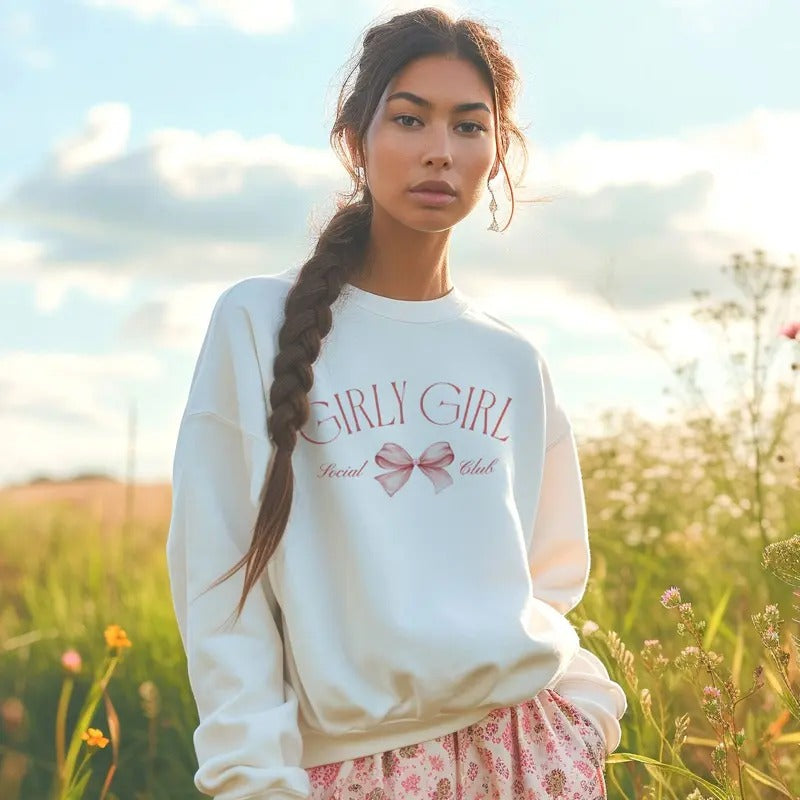 Coquette Sweatshirt, Coquette Shirt, Coquette Clothing, Coquette Clothes, Girlycore, Balletcore, Unisex Sweatshirt, Long Sleeve Crewneck Shirt, Gifts Ideas For Women Sweater, Gifts For Birthday