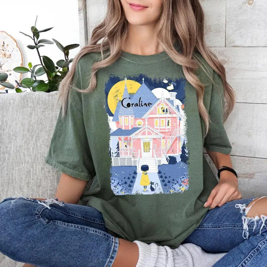 Coraline Art TShirt, other mother Coraline T-Shirt, wybie, other world sweatshirt, Best For Coraline Movie, Coraline Doll Hoodie, Halloween Cartoon sweatshirt, Movie Vintage Retro Horror, Halloween Gift, Unisex t-shirt