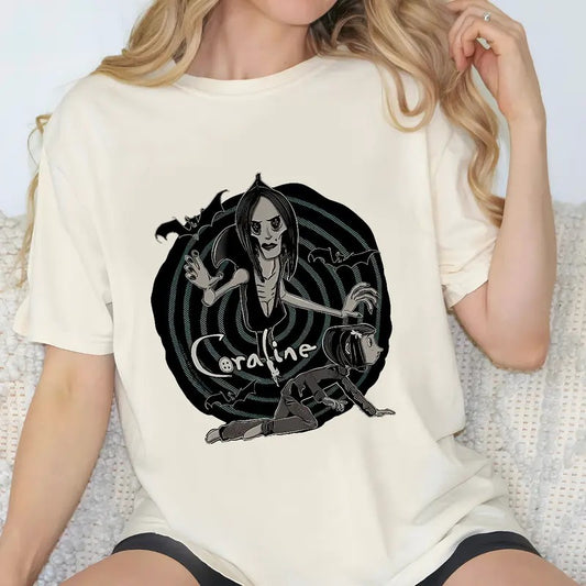 Coraline Beldam T-Shirt, Horror Coraline movies, Horror Character Shirt, Halloween Crewneck Sweatshirt