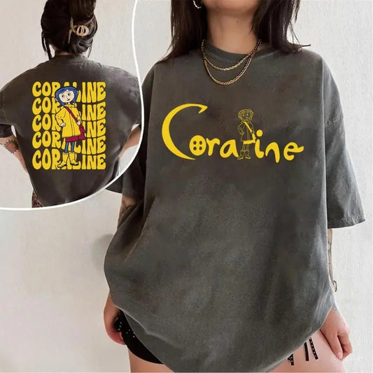 Coraline Cartoon 2sides Sweatshirt, other mother Coraline T-Shirt, wybie, other world sweatshirt, Best For Coraline Movie, Coraline Doll Hoodie, Halloween Cartoon sweatshirt, Movie Vintage Retro Horror, Halloween Gift, Unisex t-shirt