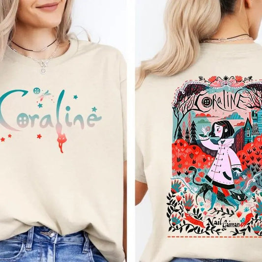 Coraline Horror Movie Tshirt, Funny circus Coraline sweatshirt, Spooky movie Hoodie, Doll Movie Retro Horror Sweatshirt, Gift for Her, Birthday