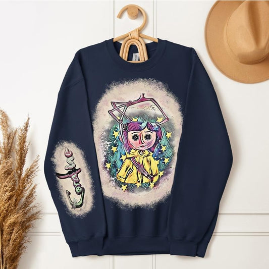 Coraline Movie Hoodie, Funny Shirt 2024, Coraline Movie Vintage Retro HorrorT-Shirt, Coraline Sweatshirt