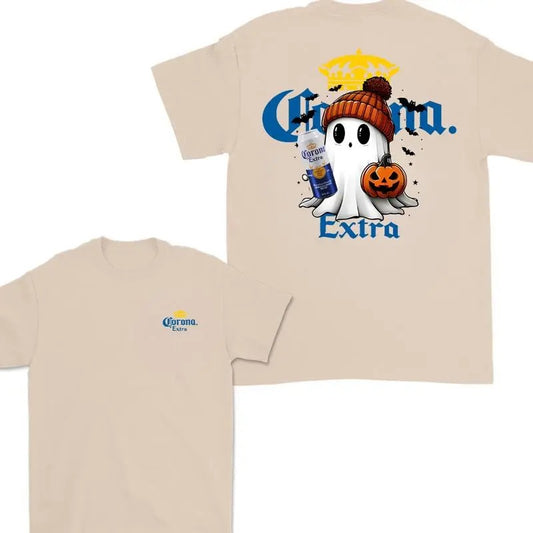 Corona Ghost Cute Halloween Double Sided T-shirt , Corona Halloween Shirt for Men And WOmen , HAlloween Cute ghost Trendy SHirt