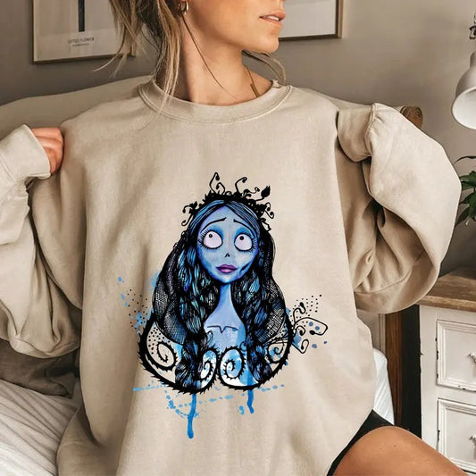 Corpse Bride Sweatshirt, Horror Movie Shirt, 90S Corpse Bride Tee Shirt, Emilyy Bride Shirt, Vintage Spooky Halloween Sweatshirt, Gift For Lovers