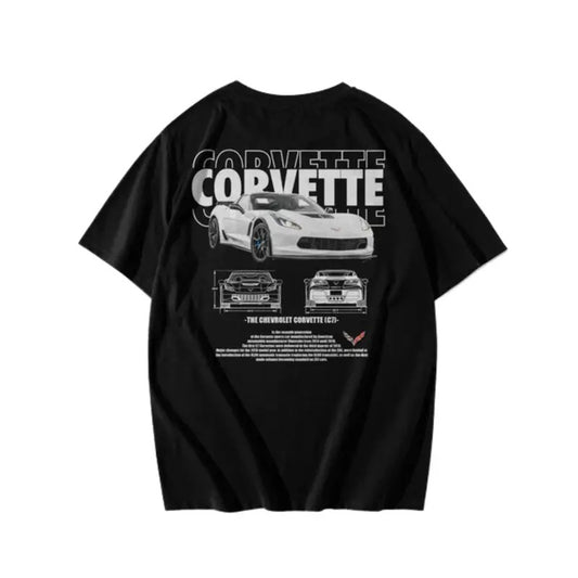 Corvette C7 T-Shirt, Vintage Corvette C7 Racing Tee, F1 jacket, Car Crewneck Shirt Streetwear Top Menswear Underwear Tshirt Biker