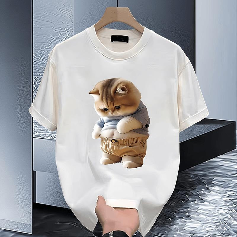 Cotton T-shirt Men's and Women's Same Style Summer Trendy Loose All-Match Couple Short Sleeve