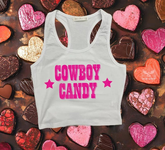 Cowboy Candy - Crop Tank Top, Y2K Shirt, Political Activism Baby Tee, LGBTQ Rights Baby Tee, Free Speech, Feminist Shirt, Gift For Her
