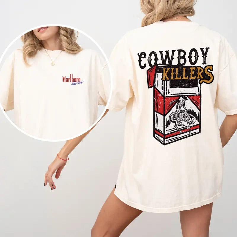 Cowboy Killers Rodeo 90s T-Shirt, Vintage Graphic Western Shirt, Retro Cowboy Tee, Relaxed Adult Unisex Shirt, Menswear Crewneck Tshirt, Streetwearstyle{n002}4