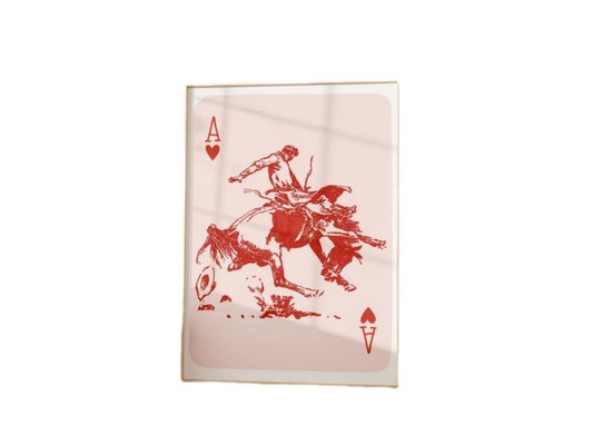 Cowboy Playing Card Vintage Cowboy, Cowgirl Western Aesthetic, Western Decor, Preppy Pink Art, Gifts For Women Bedroom Wall Decor, Poster Prints No Frame, Dorm Room Decor, Art Posters, Gifts For Birthday Christmas Xmas Landscape Ornaments