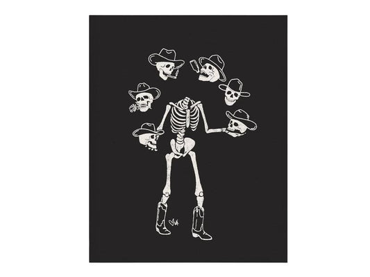 Cowboy Skelly, Skeleton Cowboy Art Print, GiclÉE Fine Art Print, Vintage Cowboy Wall Art, Goth Cowgirl Decor, Poster Prints No Frame, Gifts For Her Bedroom Wall Decor, Dorm Room Decor, Wall Posters, Gifts For Birthday Landscape Ornaments Decoration Photo