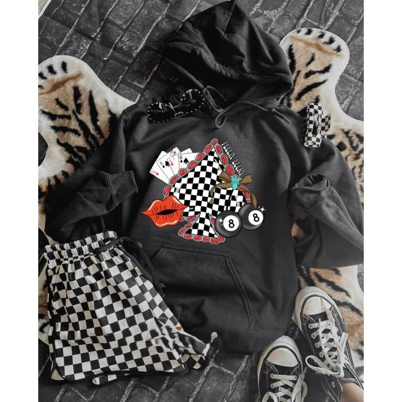 Cowboys Feelin Lucky Hoodie, sweawtshirt crewneck shirt for women, western outfits women, western clothing stuff for women, country girl clothes hoodiesstyle{n002}2