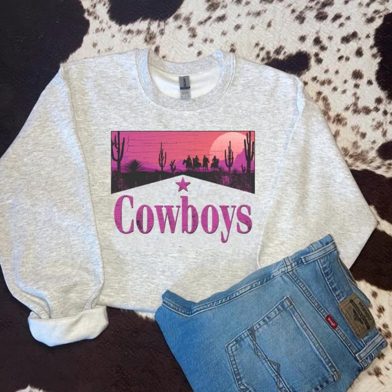 Cowboys sweawtshirt crewneck shirt for women, western outfits women, western clothing stuff for women, country girl clothes hoodies