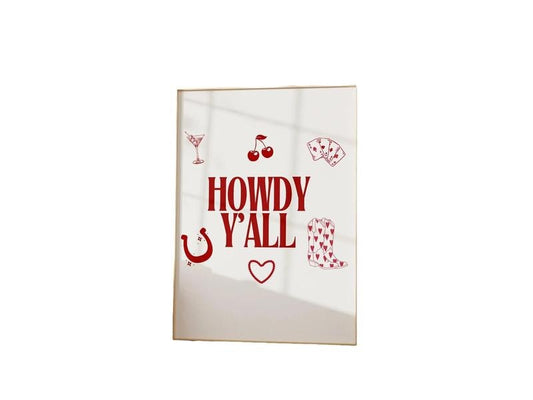 Cowgirl Aesthetic Vintage Western Art, Red Rodeo Cowboy, Western Print, Cowgirl Western Aesthetic, Western Decor, Preppy Art, Gifts For Family Friends Wall Art Decor, Poster Prints No Frame, Dorm Room Decor, Abstract Wall Art, Gifts For Birthday