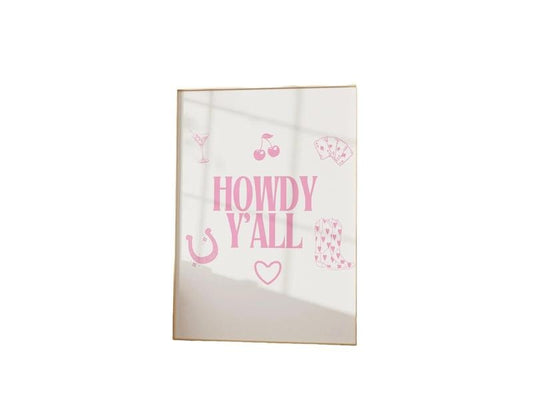 Cowgirl Aesthetic Western Art, Pink Rodeo Cowboy, Western Print, Cowgirl Western Aesthetic, Western Decor, Preppy Art, Gifts For Her Bedroom Wall Decor, Poster Prints No Frame, Dorm Room Decor, Poster For Room, Gifts For Birthday Christmas