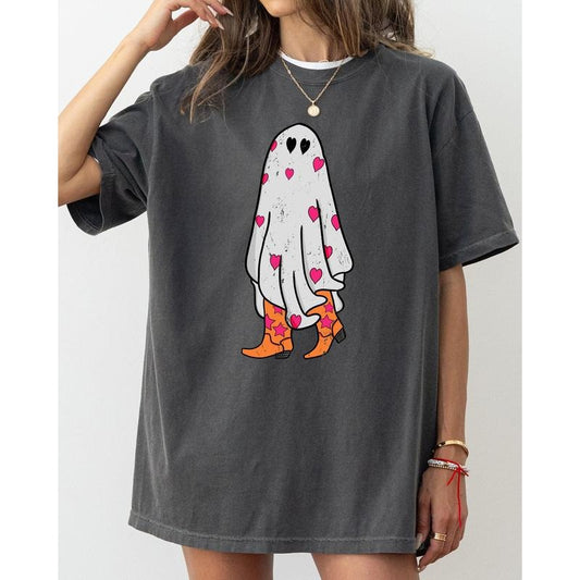 Cowgirl Ghost, Western, Skeleton, Witch, Skull, Funny, Spooky, Aesthetic, Meme, Halloween, Costume, Tshirt, Women's, Comfort Colors Tee, Spooky, Tshirt, Witch, Pumpkin, Ghost, Skeleton