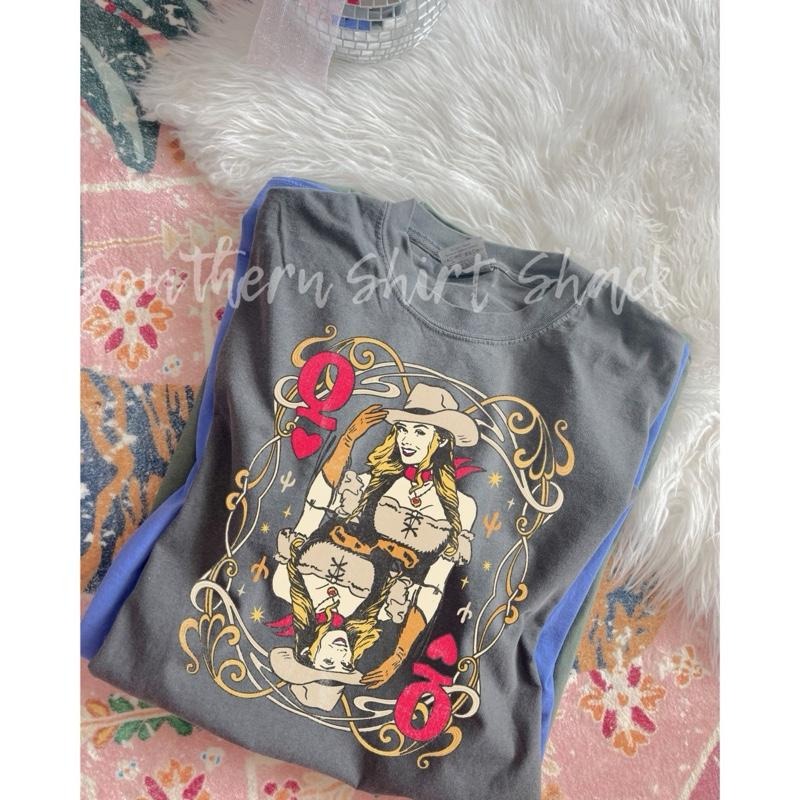 Cowgirl Queen T shirt  | Pepper comfort colors T shirt queen