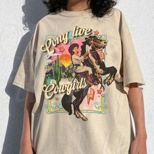 Cowgirl Western T-Shirt, Vintage 90s Graphic Western Shirt, Retro Cowgirl Tee, Wild West Gift,Cool Gift For Her Unisex Full Size