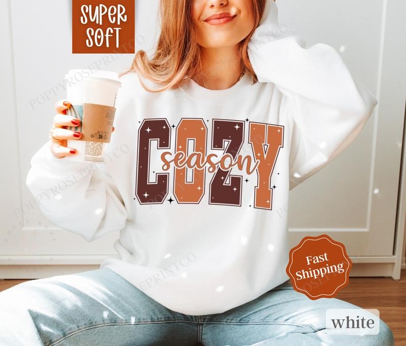 Cozy Fall Sweatshirt, Autumn Crewneck, Womens Sweatshirt, Fall Sweater