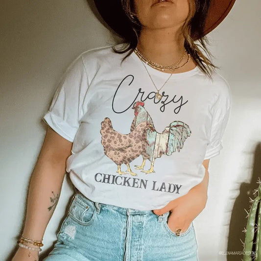 Crazy Chicken Lady   -   T-Shirt Womenswear Comfort Top