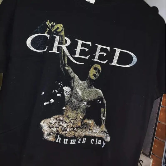 Creed band Human Clay Tour graphic black Shirt unisex men women Cotton Unisex Tshirt