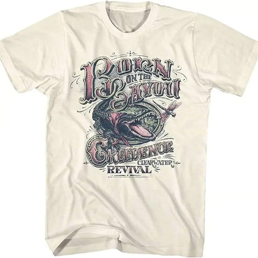 Creedence Clearwater Revival Rock Band Adult Short Sleeve T-shirt Vintage Style  Tshirt Streetwear Tshirt Streetwear